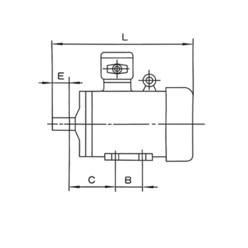機(jī)座帶底腳、端蓋上無凸緣的電動(dòng)機(jī)(B3)